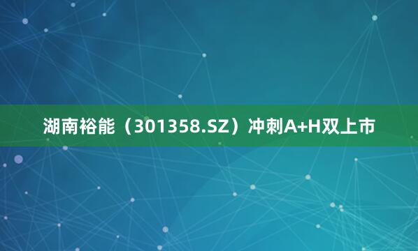 湖南裕能（301358.SZ）冲刺A+H双上市