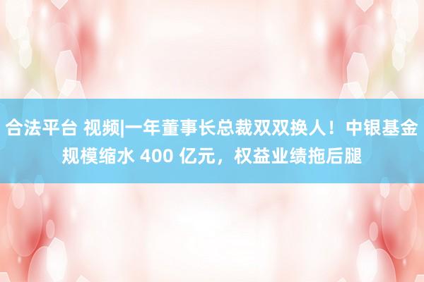 合法平台 视频|一年董事长总裁双双换人！中银基金规模缩水 400 亿元，权益业绩拖后腿